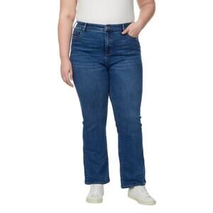 2/$30 Loft High Rise Bootcut Jeans Dark Denim Blue Women's Plus 26 Casual